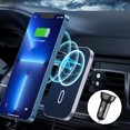 thumbnail image 5 of Cargador de Inducción NQ para Coche con Encendedor de Cigarrillos Carga Rápida USB C Soporte para Teléfono Compatible con iPhone 12/13/Pr, 5 of 5