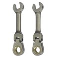 thumbnail image 1 of Uxcell 2pcs Flex Head Ratchet Wrench 3/8" SAE 72 Tooth 12 PT Ratcheting Wrench, 1 of 7