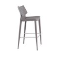 thumbnail image 2 of Modrest Hayes 29.5" Eco-Leather & Stainless Steel Bar Stool in Gray (Set of 2), 2 of 3