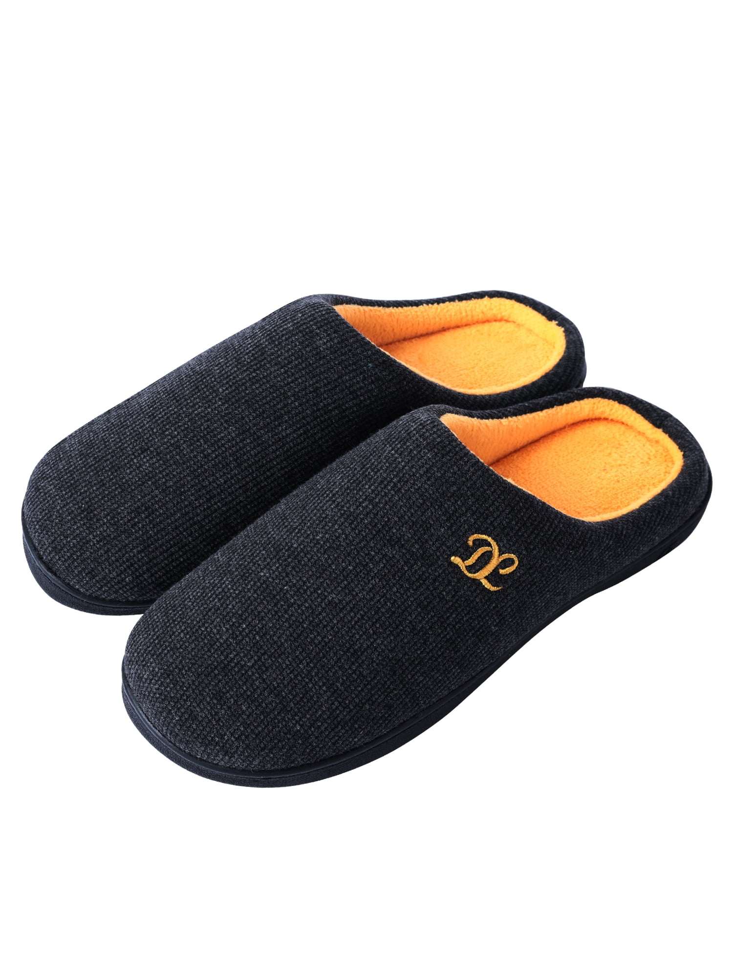 DL Mens Memory Foam House Slippers Slip on, Comfy Soft Indoor Home ...