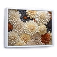thumbnail image 2 of Designart "Garden Mosaic: White Chrysanthemum Array" Chrysanthemums Floater Framed Canvas Wall Art, 2 of 5