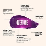 oVertone Color Depositing Semi-Permanent Hair Dye Conditioner - 8 oz For All Hair Types & Color-Treated Hair, Moisturizing Shea Butter & Coconut Oil - Vegan & Cruelty-Free, Royal Plum