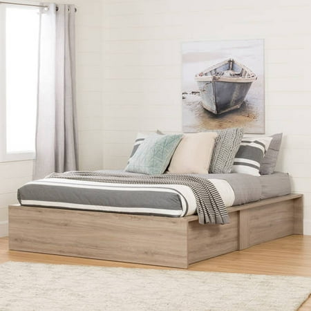 Step One Ottoman Storage Bed Queen Light Brown - South Shore