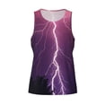 thumbnail image 4 of Easygdp Thunderstorm Violet Purple Men's Tank Top, Sleeveless Muscle T Shirts, Breathable, Quick-Dry, Loose for Gym, Running, Fitness - 3X-Large, 4 of 9
