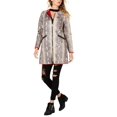 thumbnail image 1 of GUESS Women's Snakeskin-Embossed Faux-Leather Jacket, Stone/Red, L, 1 of 3