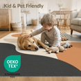 thumbnail image 2 of ODIKA 9'x12' Black Terracotta Modern Abstract Design Washable Area Rug Mid Century Geometric Elegance for Master Suite, California King, Under Bed, Non-Shedding, Easy Care, 2 of 5
