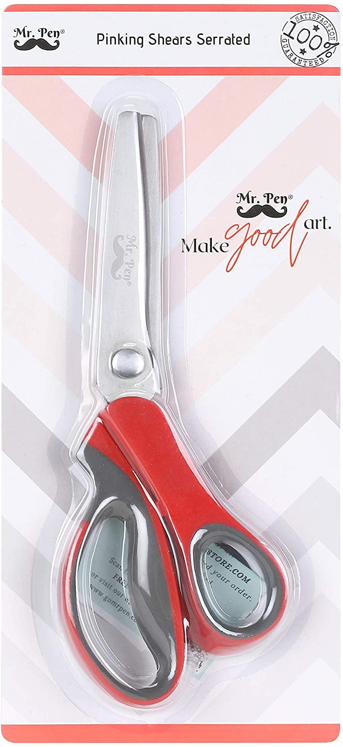 Mr Pen- Pinking Shears, Zig Zag Scissors, Pinking Shears for Fabric, Decorative Edge Scissors, Pinking Scissors, Scissors with Designs, Jagged Edge