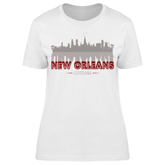 New Orleans Mirror Silhouette T-Shirt Women -Image by Shutterstock, Female XX-Large