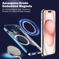 thumbnail image 3 of Magnetic Clear for iPhone 15 Case [Compatible with MagSafe] [Full Camera Lens Protection] Luxury Plating Women Girls Men Cover Transparent Shockproof Protective Case for iPhone 15 Blue, 3 of 14