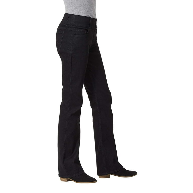 Riders by Lee Indigo Women's Pull-on Waist Smoother Mid Rise Black