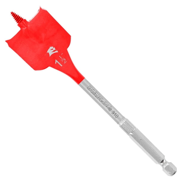 Spade Bit Diablo DSP2170, madera, 3,8 cm x 15 cm, vástago hexagonal de 1/4 pulgadas