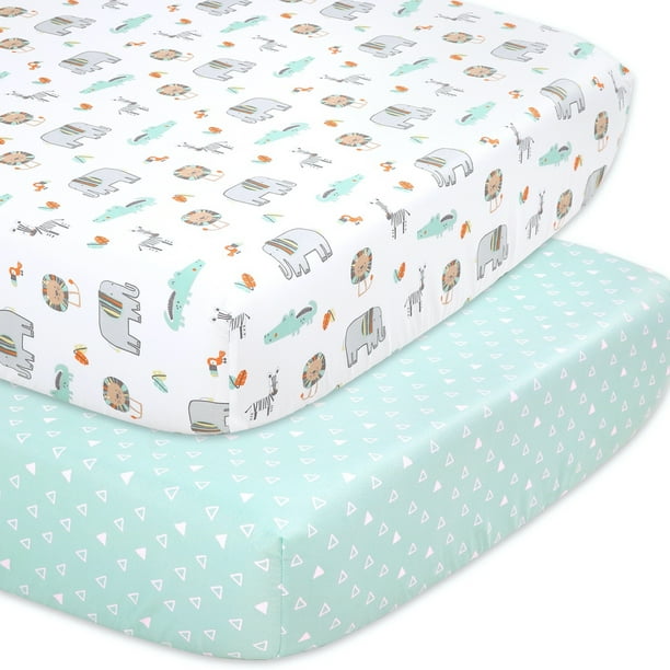 The Peanutshell Fitted Crib Sheet Set for Baby Boys or Baby Girls