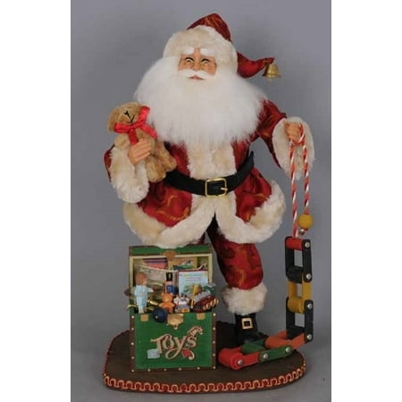 Karen Didion Wine Santa - Karen Didion Signature Attic Treasures Santa Claus Christmas Figurine 17 Inch