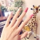 thumbnail image 2 of Puntas de uñas, 24 piezas/caja, patrón de rejillas, puntas de uñas rosas, uñas artificiales falsas, uso conveniente, 2 of 7