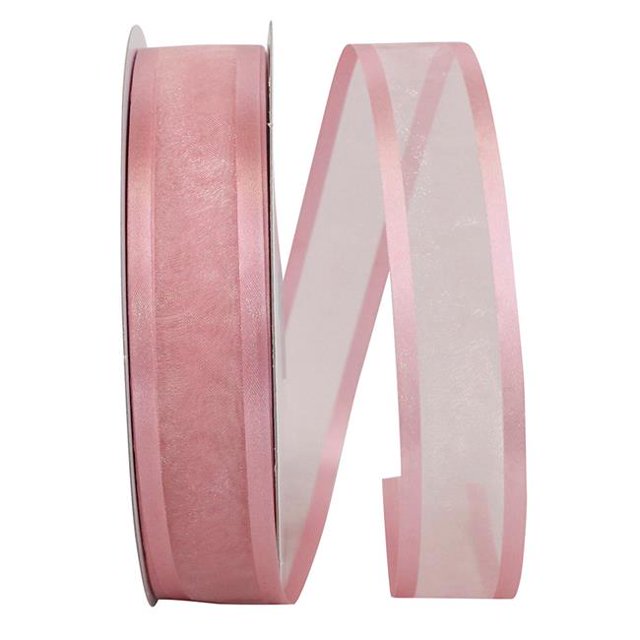 Reliant Ribbon 25765-067-09C 10.5 in. 100 Yards Sheer Satin Edge Value Ribbon, Dusty Rose