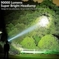 thumbnail image 2 of Rechargeable Led Headlamp For Adults, 90,000 Lumens Super Bright Headlamp 90 Adjustable 4 Modes Ipx5 Waterproof Usb Rechargeable Headlamp For Camping, 2 of 5