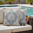 thumbnail image 2 of Outdoor Pillow Cover Ethnic Vintage Medieval Style Set of 2 Waterproof Throw Pillowcases Retro Turkish Texture Decorative Patio Furniture Pillows for Couch Garden Indoor & Outdoor Use, 2 of 9