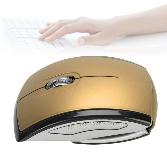 Folding Wireless Mouse, Computer Travel 2.4G Mice with Receiver, Magnetic Power Off Switch, Portable for Laptop