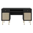 thumbnail image 4 of Computer Work Desk, Black, Wood, Home Office Business, Modern Contemporary HB34513, 4 of 9