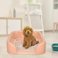 thumbnail image 4 of Indoor Dog Potty Tray Pet Training for Small and with Protection Wall Every Side Keep Paws and Floors Clean Urinal Dog Toilet Pink M, 4 of 7