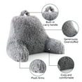 thumbnail image 3 of Cheer Collection Fluffy Reading Pillow - Long Shaggy Hair TV and Gaming Pillow with Armrest, 3 of 5