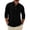 #0261-Black, variant on Men's Linen Polo Solid Color Breathable Lightweight Long Sleeve Turndown Collar Tops All Seasons Fashion Casual Loose Daily Office Outdoor Vacation Lounge