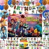 Toy Story Party Supplies, 108Pcs Birthday Party Decorations - Happy Birthday Banner, Hanging Swirl，Backdrop, Latex Balloon,Foil Balloon, Cake Topper, Stickers