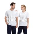 thumbnail image 5 of TOMVIGX Mens Shirts Short Sleeve Breathable Quick Dry Running Outdoor Athletic Workout Shirts High Visibility Reflective Safety Moisture Wicking Shirts White 4XL, 5 of 6