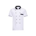 thumbnail image 1 of Chef Uniforms Women Short Sleeve Chef Coat Double Breasted Working Jacket Restaurant Kitchen Cooking Clothes Workwear White L, 1 of 9