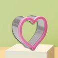thumbnail image 1 of Cortador de 304, moldes para pasteles de acero inoxidable, cortadores de para cocina, repostería, molde para hornear pan, sándwich, Rosa en forma de corazón Soledad Molde de pastel de chocolate, 1 of 10