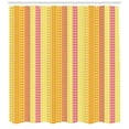 thumbnail image 3 of Ambesonne Cartoon Shower Curtain, Flower Stars Stripes Motif, 69"Wx70"L, Marigold Yellow Pink, 3 of 3