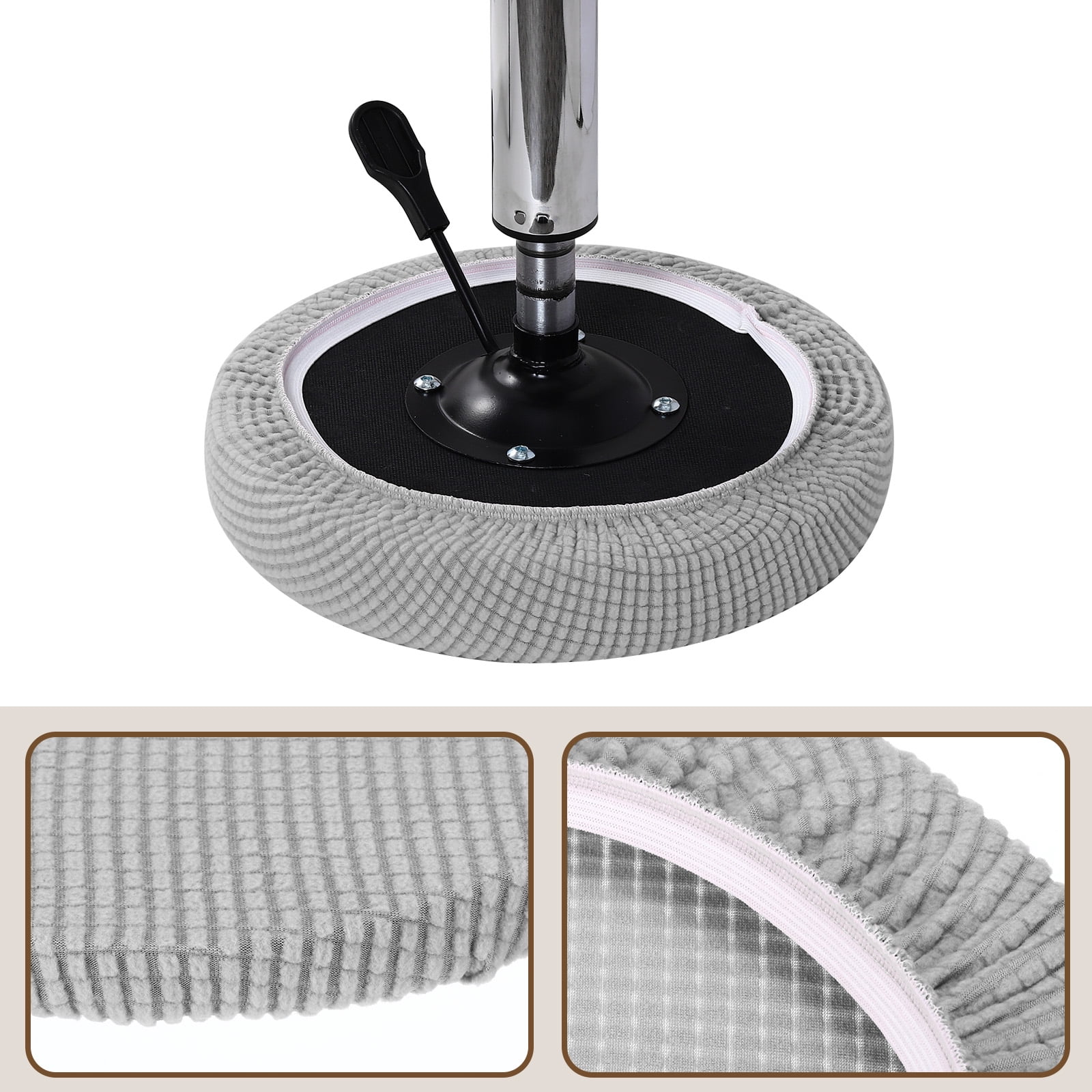 Unique Bargains Table Self-Stick Screw Hole Covers Stickers Light Grey