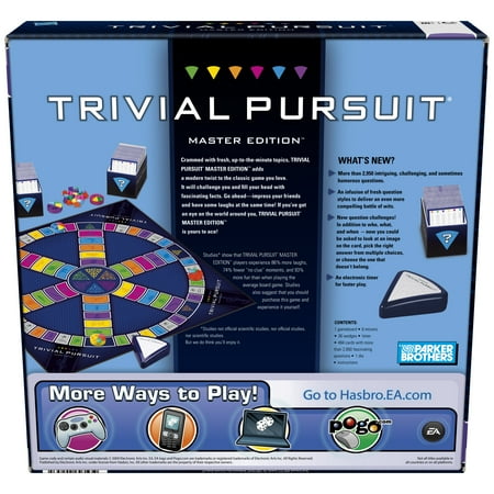 Trivial Pursuit Master Edition Trivia Game, Board Games for Adults and Teens, Includes Electronic Timer