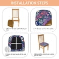 thumbnail image 4 of Pioneer Flower Seat Covers for Dining Room Chairs Set Of 6,Stretch Printed Washable Chair Seat Cover with Elastic Ties and Button,Removable Waterproof Couch Cushion Covers, 4 of 6