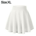 thumbnail image 2 of Women's Black and White Basic Multifunctional Elastic Horn Casual Mini Skating Skirt Lining Pleated Skirt, 2 of 6