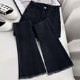 thumbnail image 2 of CAIXIA Jeans For Women High Waist Women's High Waisted Bootcut Flare Jeans Stretchy Denim Pants Retro Slim Fit Long Length Trousers,Black, 2 of 3