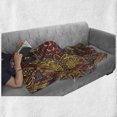 thumbnail image 6 of Psychedelic Soft Flannel Fleece Blanket, Retro Old-Fashion Doodle Effect Tribal Theme Pattern Hippie Funky Art Picture, Cozy Plush for Indoor and Outdoor Use, 50" x 70", Multicolor, by Ambesonne, 6 of 6