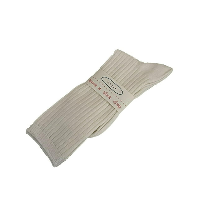 1 Pair Ribbed Mid-tube Thick Warm Ladies Socks Winter Simple Casual Solid Color Sports Socks