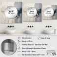 thumbnail image 4 of Designart "Nordic Gold And Beige Elegance" scandinavian Beige Large Square Mirror - Square Bedroom Mirror Printed Wall Decor - Scandinavian Square Printed Wall Mirror Art, 4 of 5