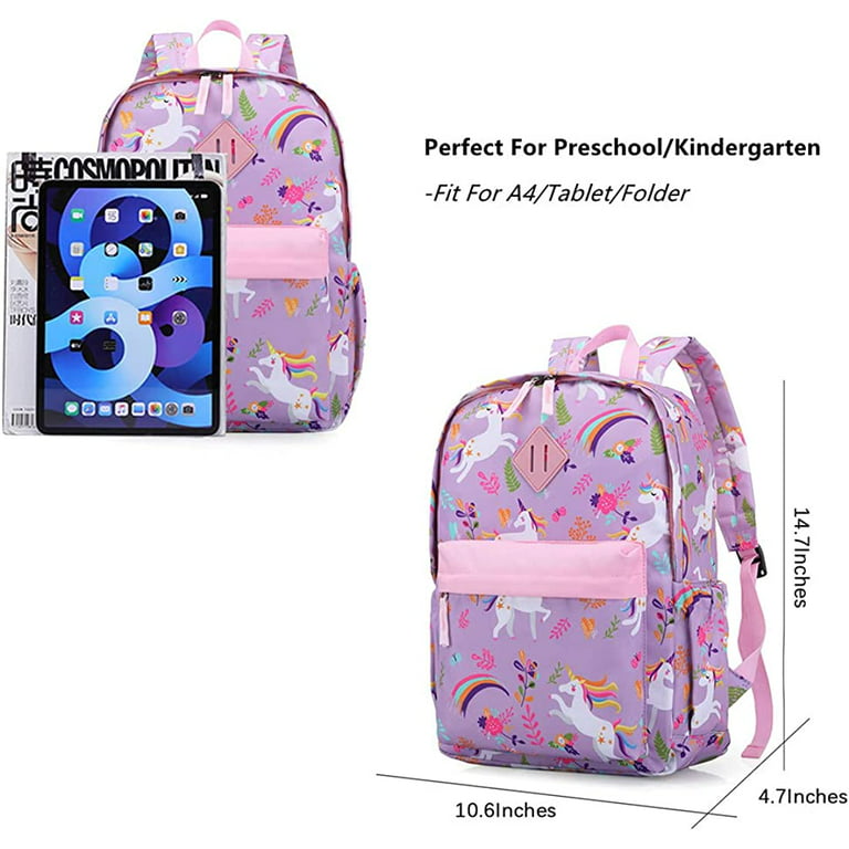 Joyfulife Kids backpack for Girls Backpack with Lunch Box Cute Lightweight  Water Resistant Dinosaur Preschool Kindergarten Elementary Toddler Backpack