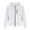 White, variant on Pisexur Men's Plus Size Cardigan Hoodies Casual Striped Drawstring Full Zip Hooded And Zipper Closure Hoodie Slim Fit Fleece Sweatshirt