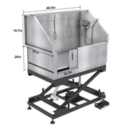 SHELANDY Pet Bathtub Electrical Stainless Steel Dog Wash Station