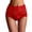 Red, variant on NordicNest High Waisted Lace Shaping Underwear, Super Stretchy Tummy Control Butt‑Lifting Full Coverage Ladies Panties for Women M‑XXXL Black