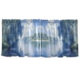 thumbnail image 7 of Yayeee Kitchen Curtains Tier Set of 2 Light Filtering 57"x24" Over Sink Window Panels, Plants and River, 7 of 7