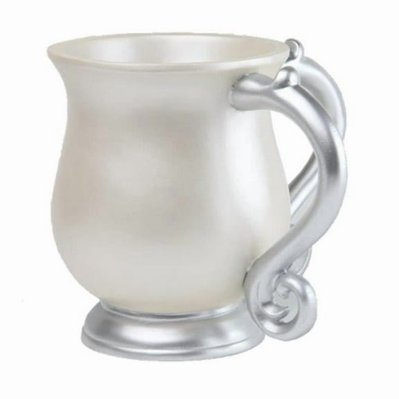 A&M Judaica and Gifts  Polyresin Washing Cup with White & Grey Handles