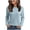 Light Blue B, variant on Stamzod Tops for Women Trendy Crew Neck Long Sleeve Knitted Shirts Fall Fashion Dressy Casual Blouses