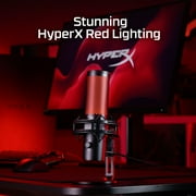 HyperX QuadCast 2 - USB Microphone for Gaming, Streaming and Podcasting, with On-Board Controls, LED Lighting, Quick Release Shock Mount and Built-in Arm/Stand Mount, PC, Mac, PS5, PS4, USB-C - Black