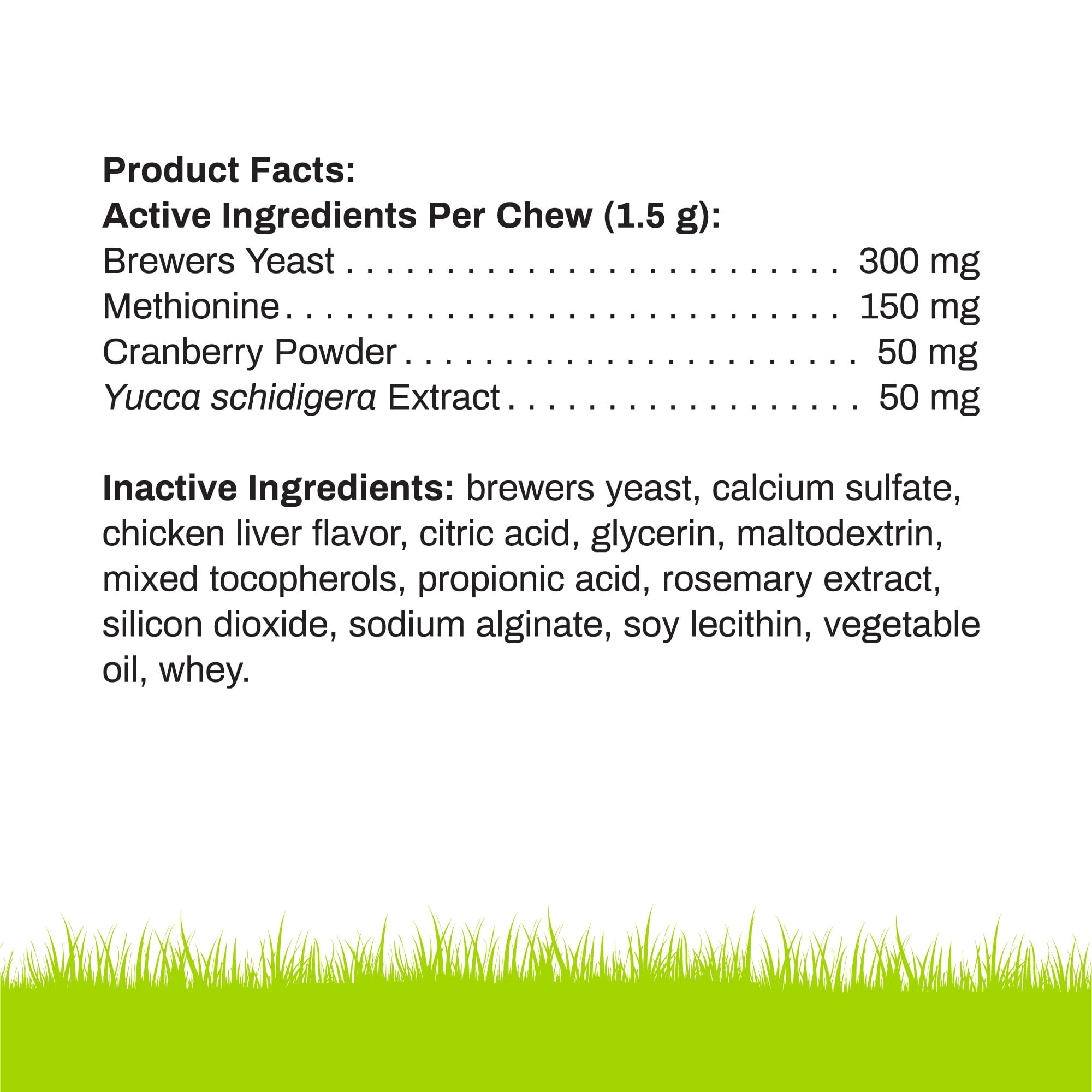 (6 pack) Pet Naturals Lawn Aid Digestive Health Yucca Supplement Chews for Dogs, Chicken Liver, 60 Count Bag