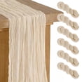 thumbnail image 2 of 6Pack Table Runner 10ft, Cheesecloth Table Runner, Christmas Table Runner Gauze Rustic Table Runner for Bridal Shower Decorations, Wedding Reception Fall Thanksgiving Christmas Birthday Decor, 2 of 9