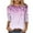 Purple, variant on Edvintorg Women's 3/4 Length Sleeve T Shirts Crewneck Pullover Tops Loose Fit Tunic Shirt Casual Tees 2026 Fashion Clothes